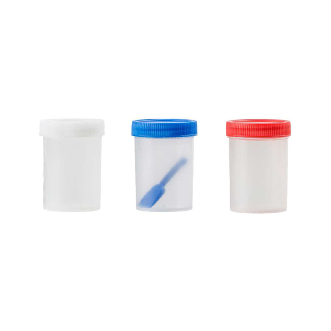 COLETOR DE AMOSTRAS BIOLÓGICAS TAMPA DE  ROSCA 50ML