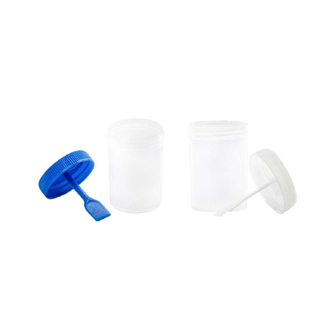 COLETOR DE AMOSTRAS  BIOLÓGICAS TAMPA DE  ROSCA ACOPLADA 50ML
