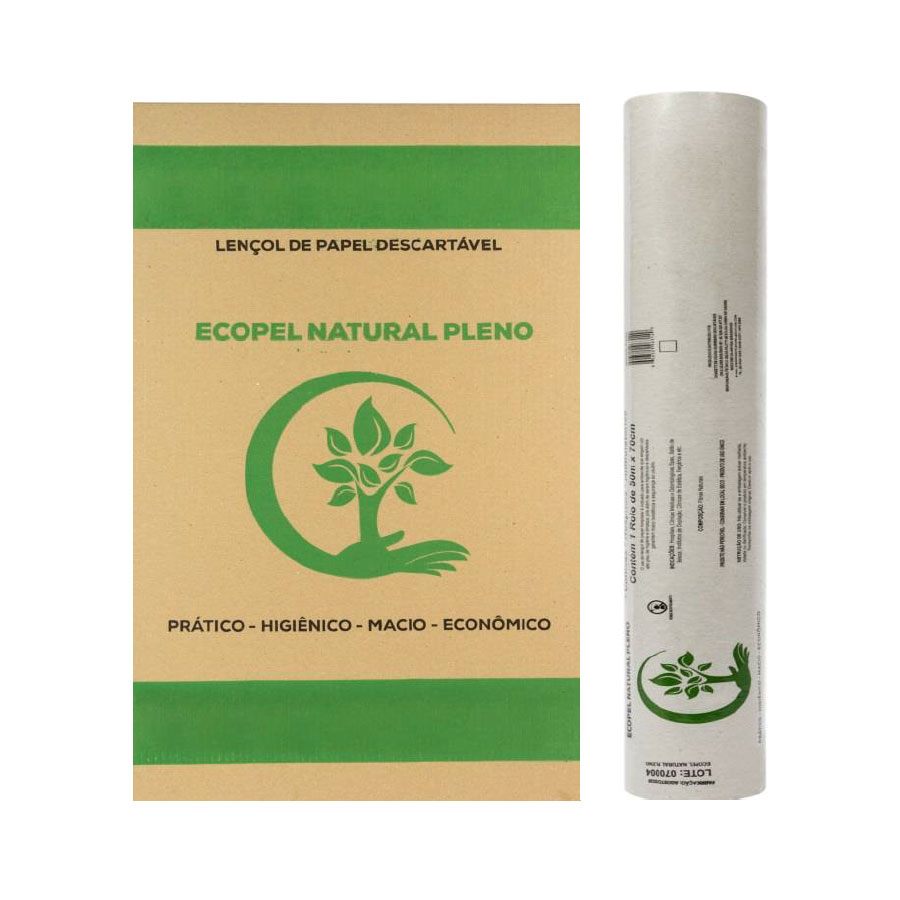 Lençol de Papel Descartável ECOPEL Natural Pleno